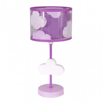 Distribuidor - Lâmpadas Diversas | Sobre Mesas Infantil | SOBREMESA NUBE LILA 1XE14 (36X17) Ref: 002471019